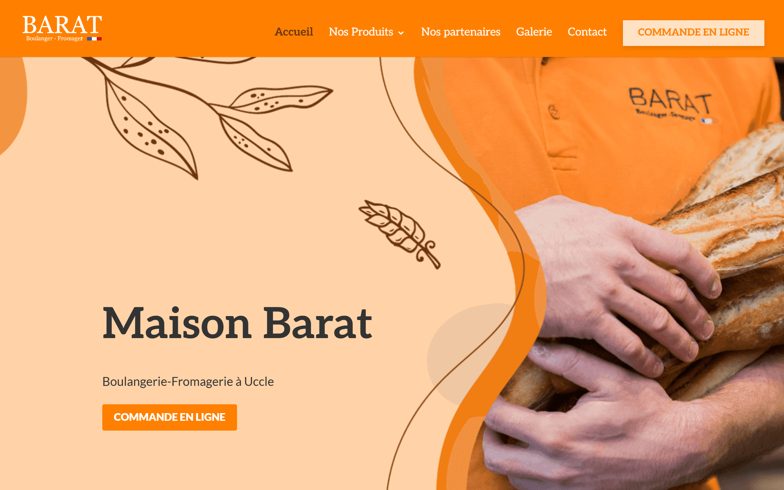 Capture du site web Maison Barat épicerie fine à Uccle